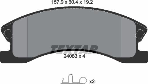 Textar 2408301 - Set placute frana,frana disc aaoparts.ro