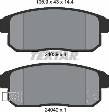 Textar 2403901 - Set placute frana,frana disc aaoparts.ro