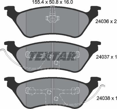 Textar 2403601 - Set placute frana,frana disc aaoparts.ro