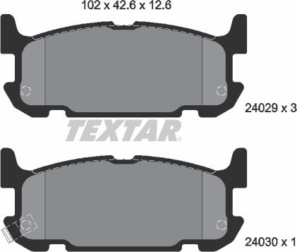 Textar 2402901 - Set placute frana,frana disc aaoparts.ro