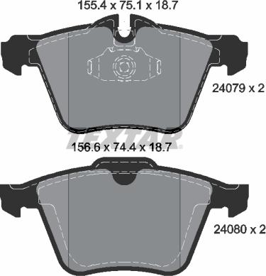 Textar 2407901 - Set placute frana,frana disc aaoparts.ro