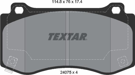 Textar 2407501 - Set placute frana,frana disc aaoparts.ro