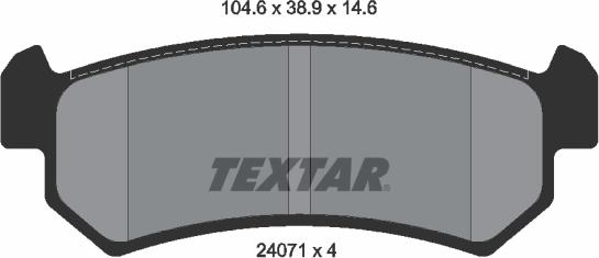 Textar 2407101 - Set placute frana,frana disc aaoparts.ro