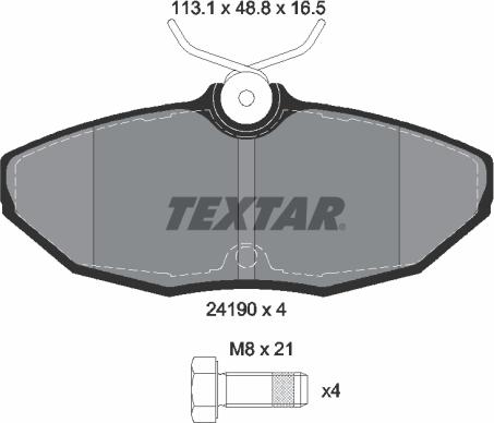 Textar 2419001 - Set placute frana,frana disc aaoparts.ro