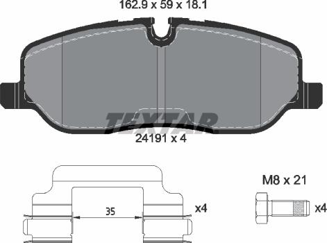 Textar 2419101 - Set placute frana,frana disc aaoparts.ro