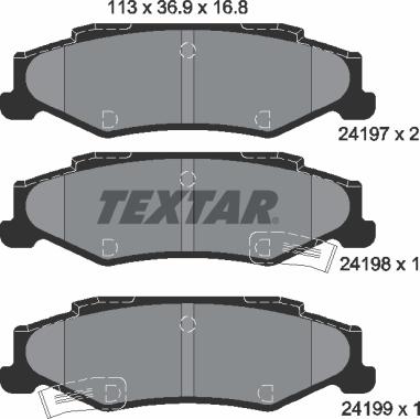 Textar 2419701 - Set placute frana,frana disc aaoparts.ro