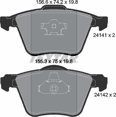 Textar 2414101 - Set placute frana,frana disc aaoparts.ro