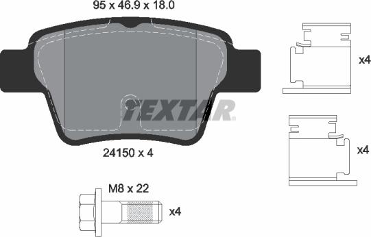 Textar 2415001 - Set placute frana,frana disc aaoparts.ro