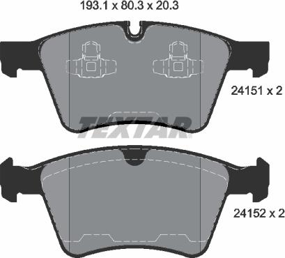 Textar 2415101 - Set placute frana,frana disc aaoparts.ro