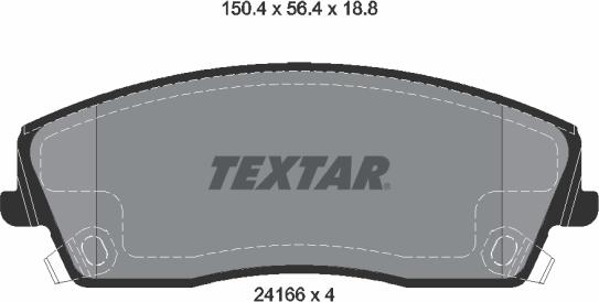 Textar 2416601 - Set placute frana,frana disc aaoparts.ro