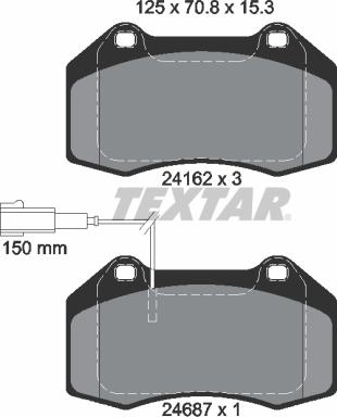 Textar 2416202 - Set placute frana,frana disc aaoparts.ro