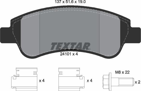 Textar 2410101 - Set placute frana,frana disc aaoparts.ro