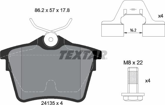 Textar 2413501 - Set placute frana,frana disc aaoparts.ro