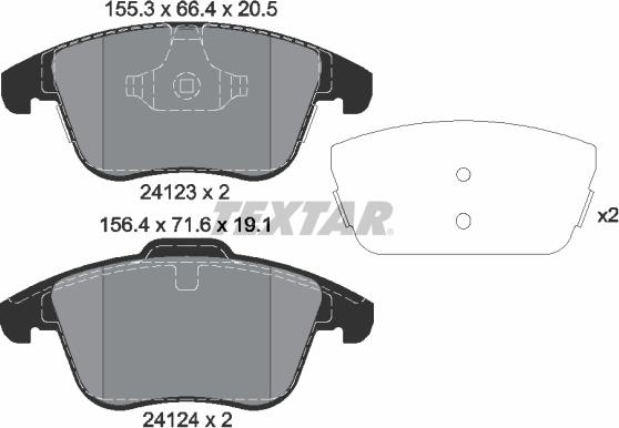 Textar 2412305 - Set placute frana,frana disc aaoparts.ro