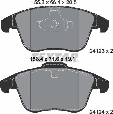 Textar 2412301 - Set placute frana,frana disc aaoparts.ro