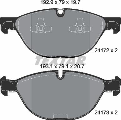 Textar 2417201 - Set placute frana,frana disc aaoparts.ro