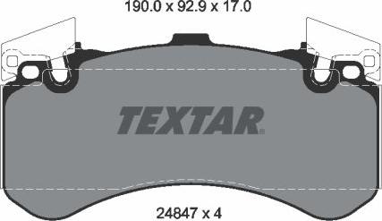 Textar 2484701 - Set placute frana,frana disc aaoparts.ro