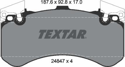 Textar 2484701 - Set placute frana,frana disc aaoparts.ro