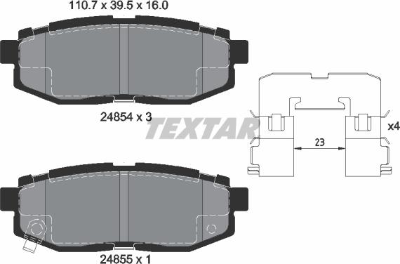 Textar 2485401 - Set placute frana,frana disc aaoparts.ro