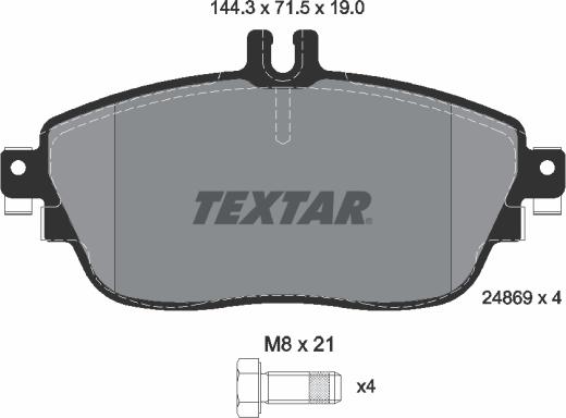 Textar 2486901 - Set placute frana,frana disc aaoparts.ro