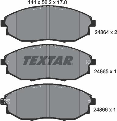 Textar 2486401 - Set placute frana,frana disc aaoparts.ro