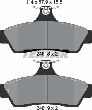 Textar 2481801 - Set placute frana,frana disc aaoparts.ro