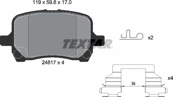 Textar 2481701 - Set placute frana,frana disc aaoparts.ro