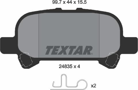 Textar 2483501 - Set placute frana,frana disc aaoparts.ro