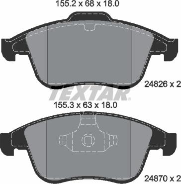 Textar 2482601 - Set placute frana,frana disc aaoparts.ro