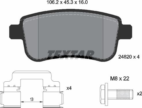 Textar 2482001 - Set placute frana,frana disc aaoparts.ro