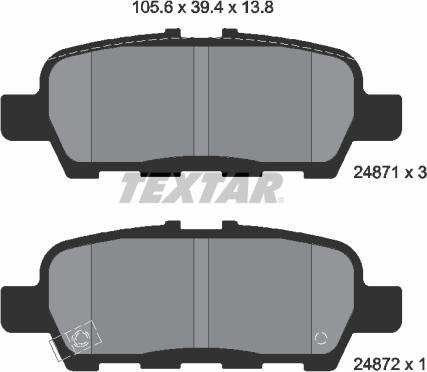 Textar 2487101 - Set placute frana,frana disc aaoparts.ro