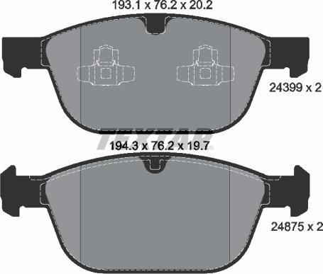 Textar 2439901 - Set placute frana,frana disc aaoparts.ro