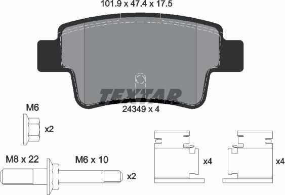 Textar 2434903 - Set placute frana,frana disc aaoparts.ro