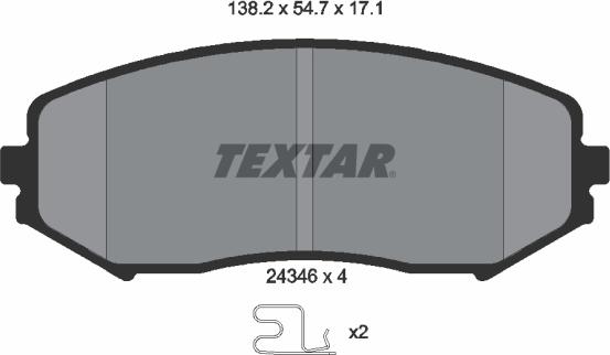 Textar 2434601 - Set placute frana,frana disc aaoparts.ro