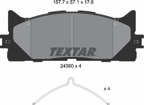 Textar 2435001 - Set placute frana,frana disc aaoparts.ro