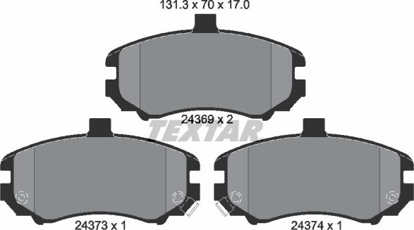 Textar 2436901 - Set placute frana,frana disc aaoparts.ro