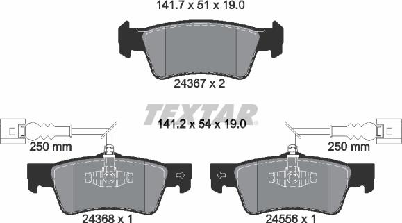 Textar 2436701 - Set placute frana,frana disc aaoparts.ro