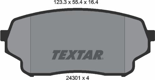 Textar 2430101 - Set placute frana,frana disc aaoparts.ro