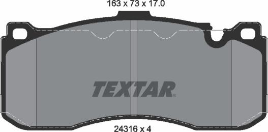 Textar 2431601 - Set placute frana,frana disc aaoparts.ro