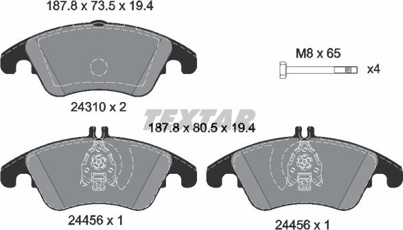 Textar 2431001 - Set placute frana,frana disc aaoparts.ro