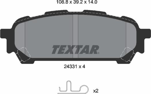 Textar 2433101 - Set placute frana,frana disc aaoparts.ro