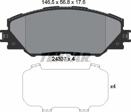 Textar 2433701 - Set placute frana,frana disc aaoparts.ro