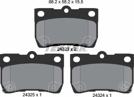 Textar 2432301 - Set placute frana,frana disc aaoparts.ro