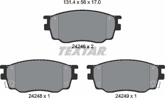 Textar 2424601 - Set placute frana,frana disc aaoparts.ro