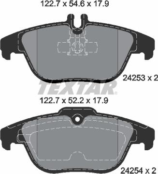 Textar 2425301 - Set placute frana,frana disc aaoparts.ro