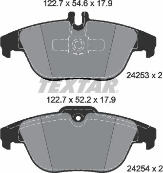 Textar 2425381 - Set placute frana,frana disc aaoparts.ro