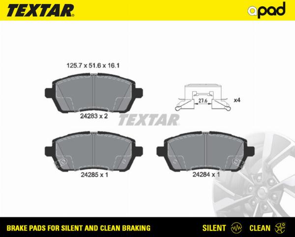 Textar 2428303SC - Set placute frana,frana disc aaoparts.ro