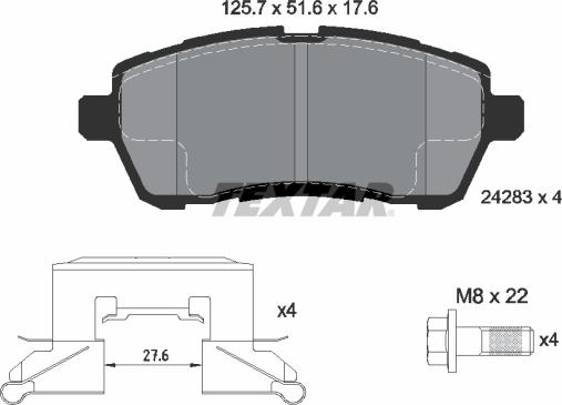 Textar 2428302 - Set placute frana,frana disc aaoparts.ro