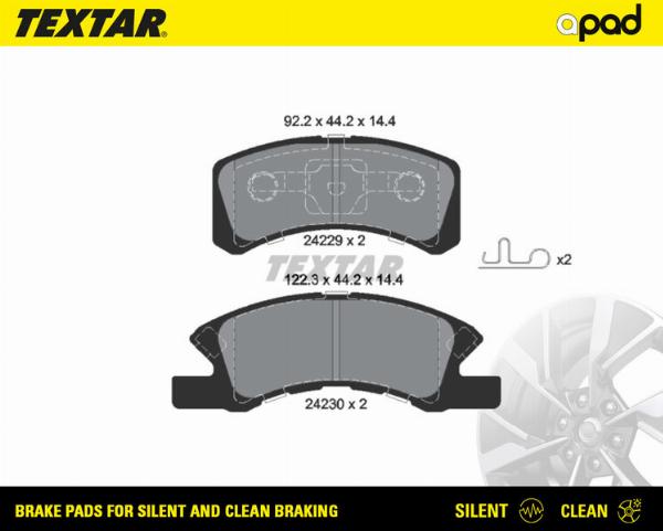 Textar 2422901SC - Set placute frana,frana disc aaoparts.ro