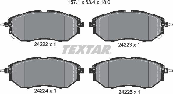 Textar 2422201 - Set placute frana,frana disc aaoparts.ro